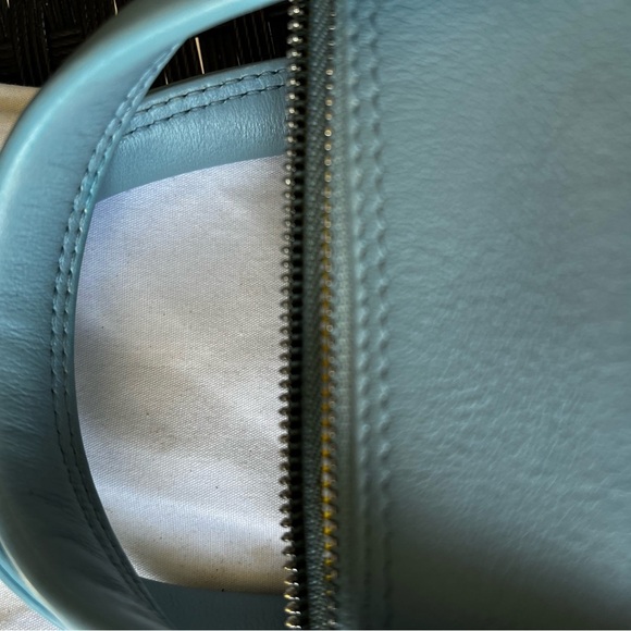 Balenciaga Triangle Duffle S Leather Handbag Blue - Picture 8 of 14